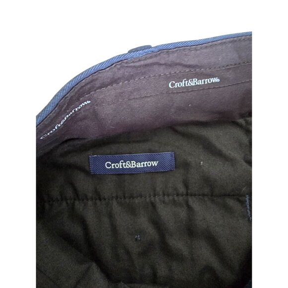 Mens Navy Croft & Barrow Pants 38x29 Cotton/Polyester Blend With Belt Loops & Po - Picture 6 of 10